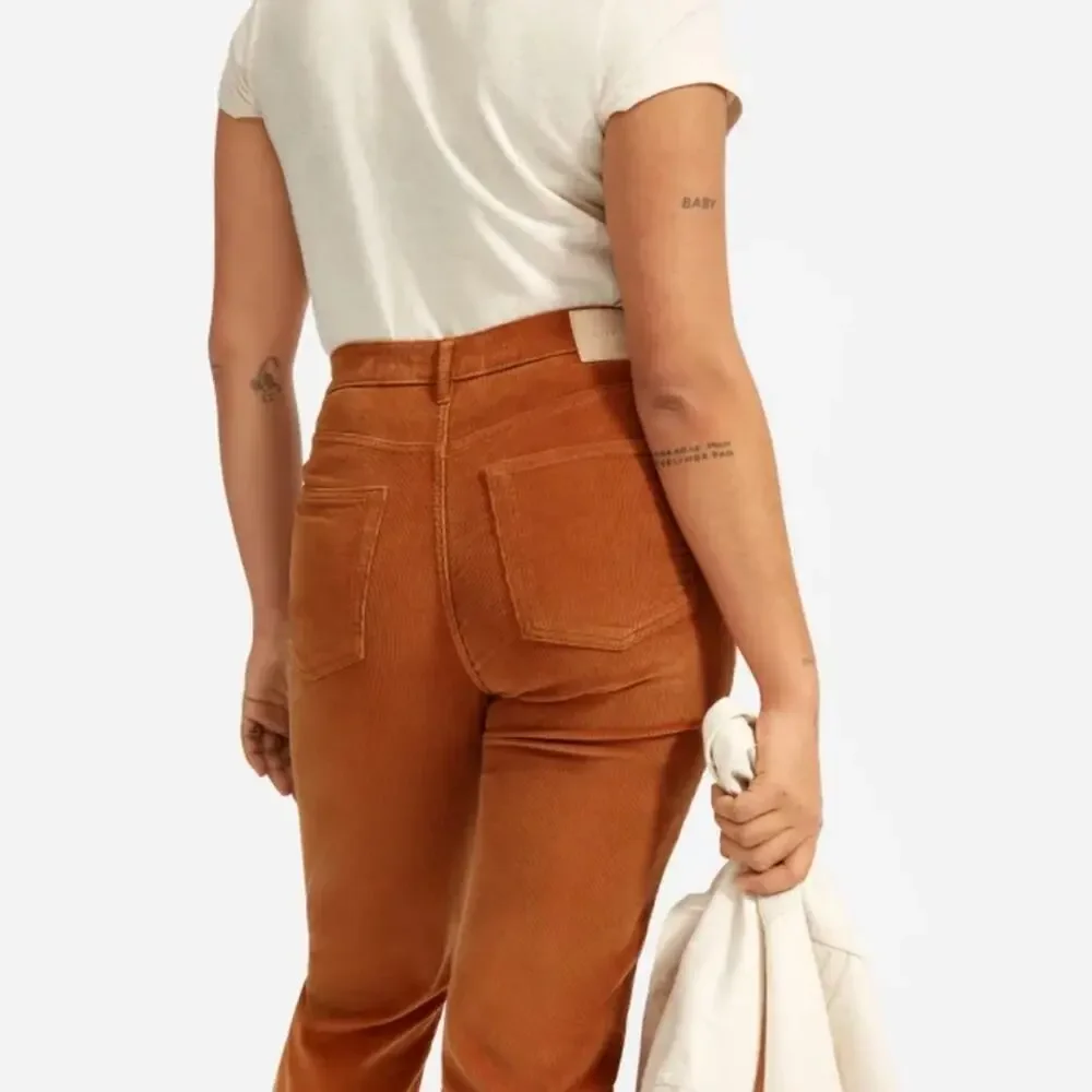 Everlane Baby Cord Cheeky Pants Straight Leg Golden Brown Size 25